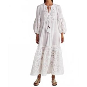 NEW PEARL AND CAVIAR patmos maxi dress in white